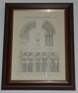 Durham Cathedral Architecture page dated 1880 available unframed